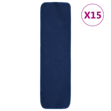 vidaXL 15 db tengerészkék csúszásmentes lépcsőszőnyeg 75 x 20 cm lakástextília