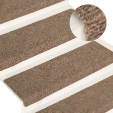 vidaXL 15 db tűvel lyuggatott puncsszínű szövet lépcsőszőnyeg 65x25 cm lakástextília