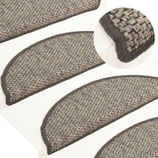 vidaXL 15db szizál hatású ezüst színű öntapadó lépcsőszőnyeg 56x17x3cm lakástextília