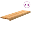 vidaXL 16 db tömör tölgyfa világosbarna lépcsőfokok 90x30x2 cm
