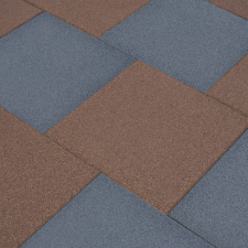 vidaXL 18 db szürke ütéscsillapító gumilap 50 x 50 x 3 cm építőanyag