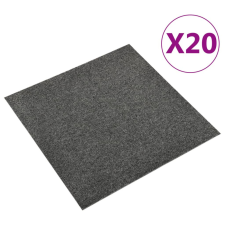vidaXL 20 db antracitszürke szőnyegpadlólap 5 m² 50 x 50 cm építőanyag