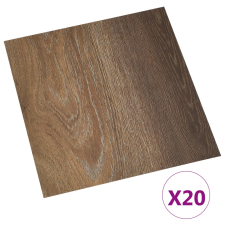 vidaXL 20 db barna öntapadó PVC padlólap 1,86 m² (330125) járólap