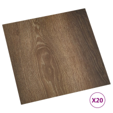 vidaXL 20 db barna öntapadó PVC padlólap 1,86 m² (330150) járólap