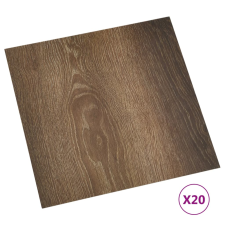 vidaXL 20 db barna öntapadó PVC padlólap 1,86 m² (330150) építőanyag
