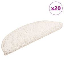 vidaXL 20 db fehér lépcsőszőnyeg 56x17x3 cm lakástextília