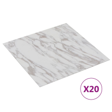 vidaXL 20 db fehér márvány mintás öntapadó PVC padlólap 1,86 m² (330176) építőanyag