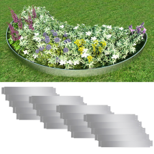 vidaXL 20 db hajlékony galvanizált acél gyep kerítés szett 100 x 15 cm építőanyag