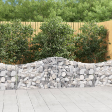 vidaXL 20 db íves horganyzott vas gabion kosár 200x30x60/80 cm kerti dekoráció