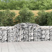 vidaXL 20 db íves horganyzott vas gabion kosár 300x50x80/100 cm kerti tárolás