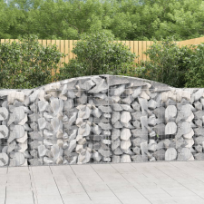 vidaXL 20 db íves horganyzott vas gabion kosár 400x50x100/120 cm kerti tárolás