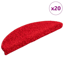 vidaXL 20 db piros lépcsőszőnyeg 56x17x3 cm lakástextília