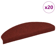 vidaXL 20 db piros öntapadó lépcsőszőnyeg 65x21x4 cm lakástextília