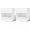 vidaXL 242547 Nightstand 2 pcs with Drawer White