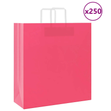 vidaXL 250 db rózsaszín kraft papírzacskók fogantyúkkal 45x17x48 cm ajándéktasak