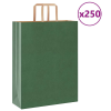 vidaXL 250 db zöld kraft papírzacskók fogantyúkkal 32x12x42 cm