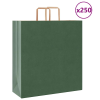 vidaXL 250 db zöld kraft papírzacskók fogantyúkkal 45x17x48 cm