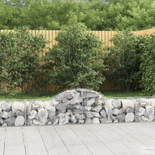 vidaXL 25 db íves horganyzott vas gabion kosár 200x50x40/60 cm kerti tárolás