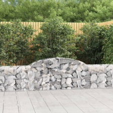 vidaXL 25 db íves horganyzott vas gabion kosár 300x30x60/80 cm bútor