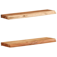 vidaXL 2 darab tömör akácfa fali polc 60x20x3,5 cm bútor