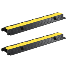 vidaXL 2 db 1 csatornás gumi kábeltaposó 100 cm kábel és adapter
