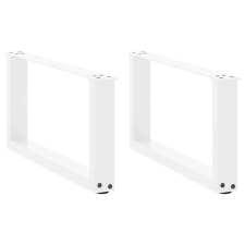 vidaXL 2 db acél fehér dohányzóasztal lábak U-alakú 70x(30-31) cm bútor