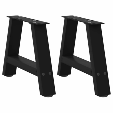 vidaXL 2 db acél fekete dohányzóasztal lábak A-alakú 40x(30-31) cm bútor