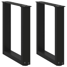 vidaXL 2 db acél fekete dohányzóasztal lábak U-alakú 28x(42-43) cm bútor