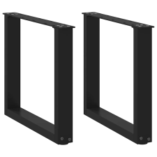 vidaXL 2 db acél fekete dohányzóasztal lábak U-alakú 50x(42-43) cm bútor