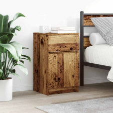vidaXL 2 db antik fa színű szerelt fa éjjeliszekrény 39x35x65 cm bútor