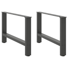 vidaXL 2 db antracit acél dohányzóasztal lábak 70x(42-43) cm bútor