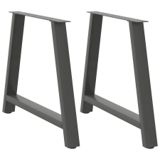 vidaXL 2 db antracit acél dohányzóasztal lábak A-alakú 100x(72-73) cm bútor
