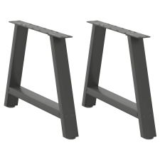 vidaXL 2 db antracit acél dohányzóasztal lábak A-alakú 60x(42-43) cm bútor