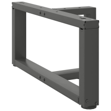 vidaXL 2 db antracit acél dohányzóasztal lábak T-alakú 60x25x(30-31)cm bútor