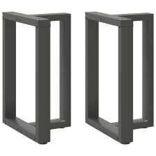 vidaXL 2 db antracit acél étkezőasztal lábak T-alakú 60x35x(72-73) cm bútor