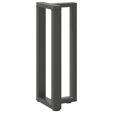 vidaXL 2 db antracit acél konzolasztal lábak T-alakú 25x28x(72-73) cm bútor