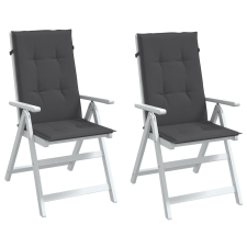 vidaXL 2 db antracit szövet magas háttámlájú székpárna 120x50x4 cm kerti bútor