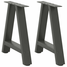 vidaXL 2 db antracitszürke A-alakú acél dohányzóasztal láb 50x(42-43) cm bútor
