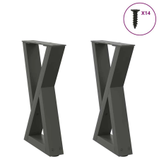 vidaXL 2 db antracitszürke acél dohányzóasztal láb 38x(42-43,3) cm bútor