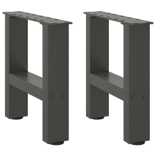 vidaXL 2 db antracitszürke acél dohányzóasztal láb 40x(30-31) cm bútor