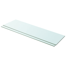 vidaXL 2 db átlátszó üveg paneles polc 100 x 30 cm bútor
