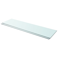 vidaXL 2 db átlátszó üveg paneles polc 110 x 30 cm bútor
