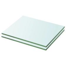 vidaXL 2 db átlátszó üveg paneles polc 20 x 20 cm bútor