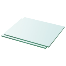 vidaXL 2 db átlátszó üveg paneles polc 30 x 20 cm bútor