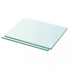 vidaXL 2 db átlátszó üveg paneles polc 30 x 20 cm kerti bútor