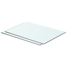 vidaXL 2 db átlátszó üveg paneles polc 50 x 30 cm bútor