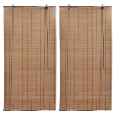 vidaXL 2 db barna bambusz redőny 100 x 160 cm redőny
