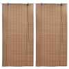 vidaXL 2 db barna bambusz redőny 100 x 160 cm