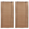 vidaXL 2 db barna bambusz redőny 150 x 220 cm