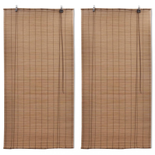 vidaXL 2 db barna bambusz redőny 150 x 220 cm redőny